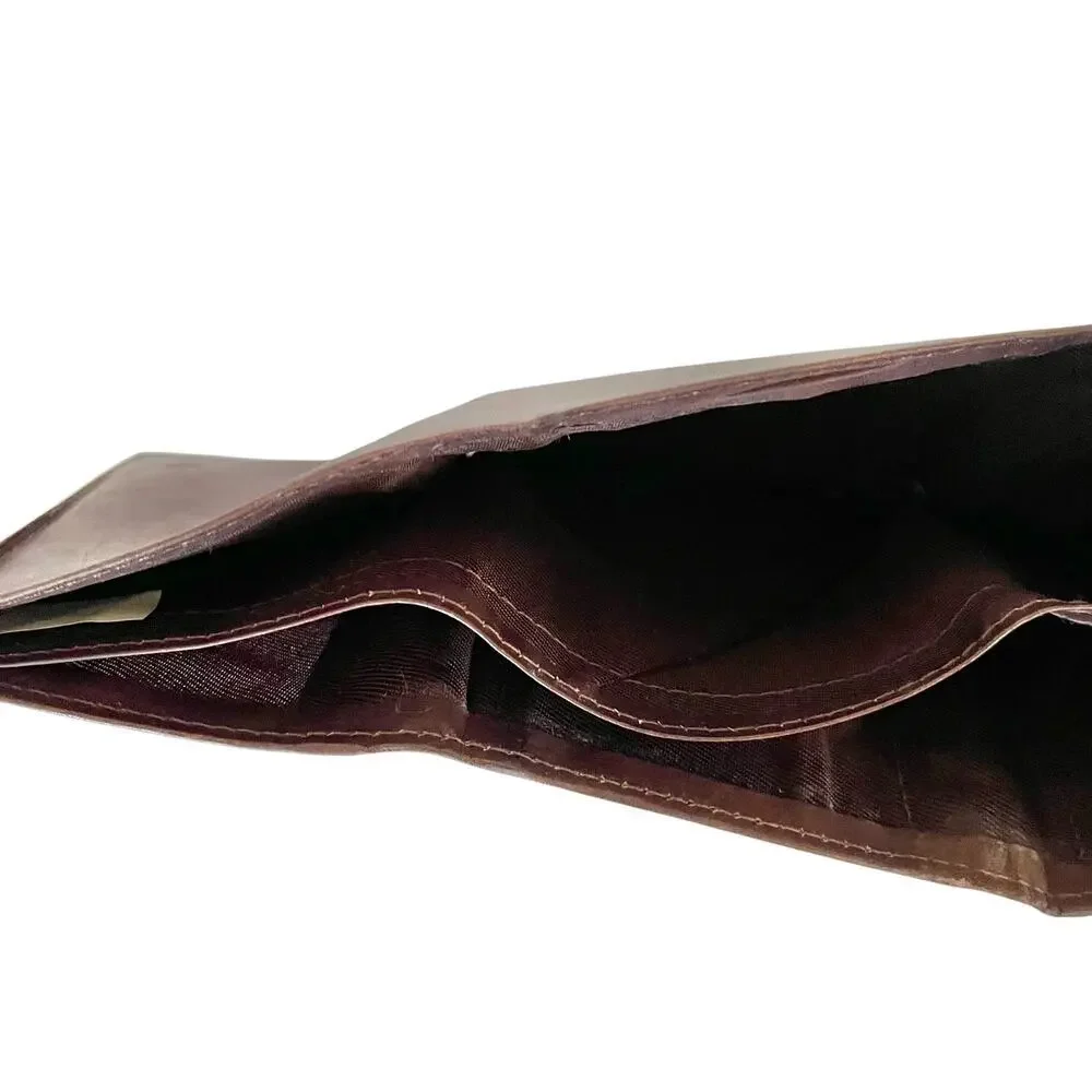 Vintage Pierre Cardin Brown Leather Trifold Wallet